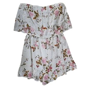 American Eagle NWT floral strapless romper Small